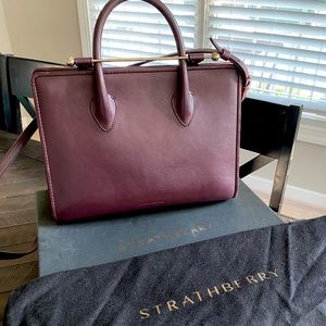 Strathberry Midi Tote Burgundy